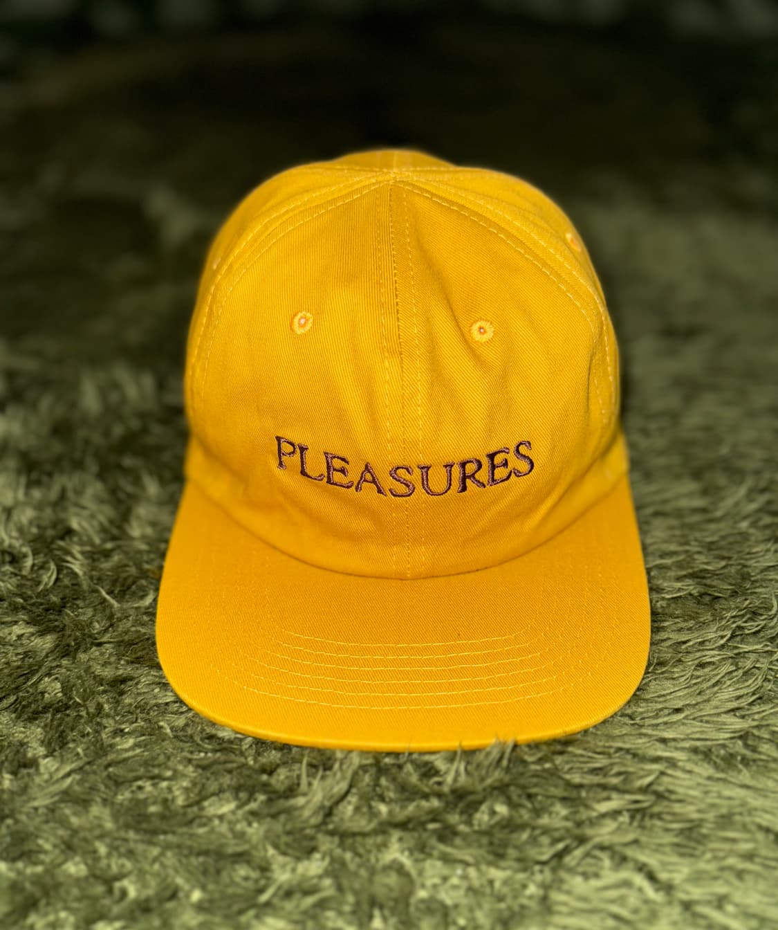 Pleasures 플레져스 리버시블 엠브로더리 로고 캡 머스타드 상품이미지6