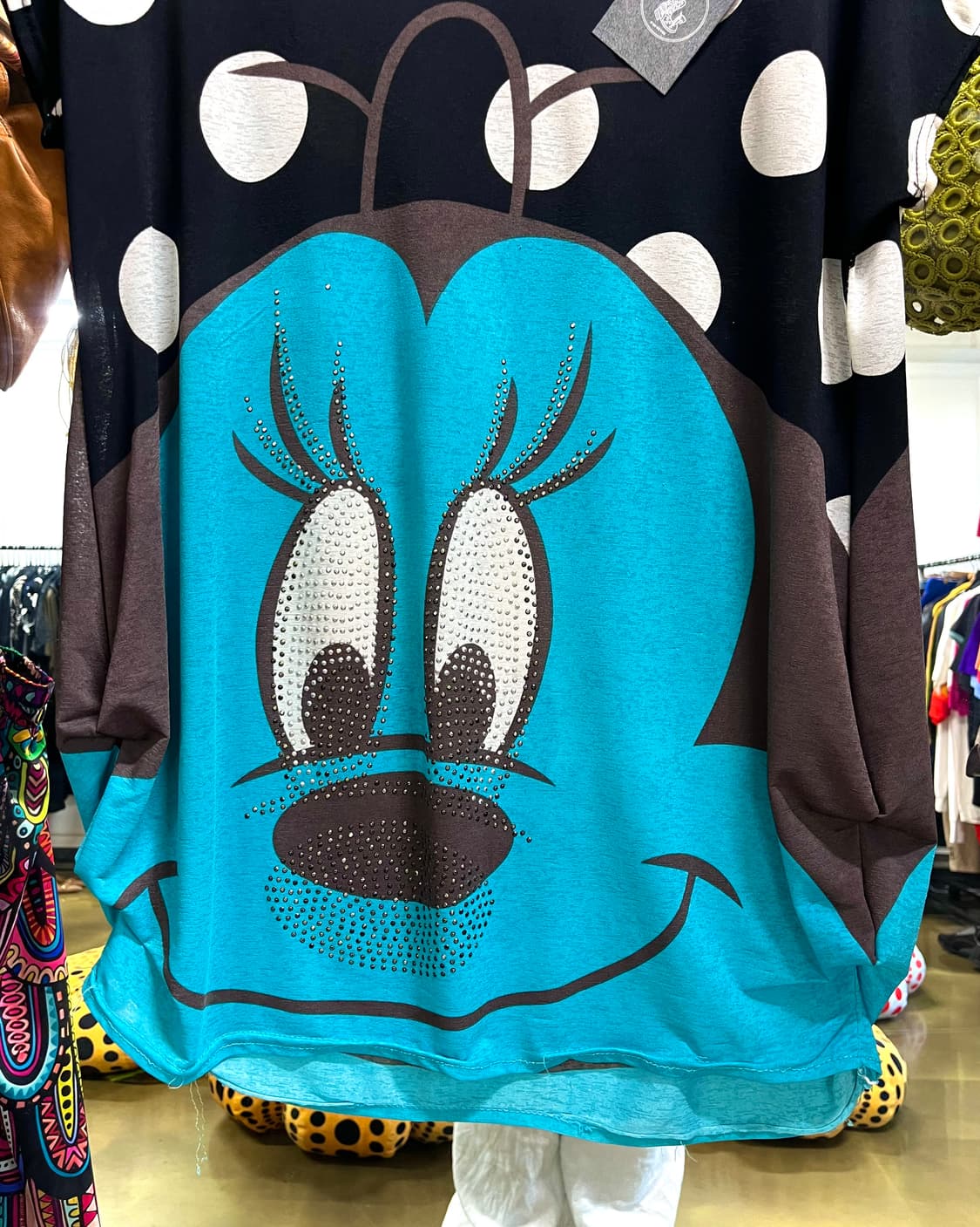 JPN Vintage Mini Mouse Face Dolman Top 상품이미지5