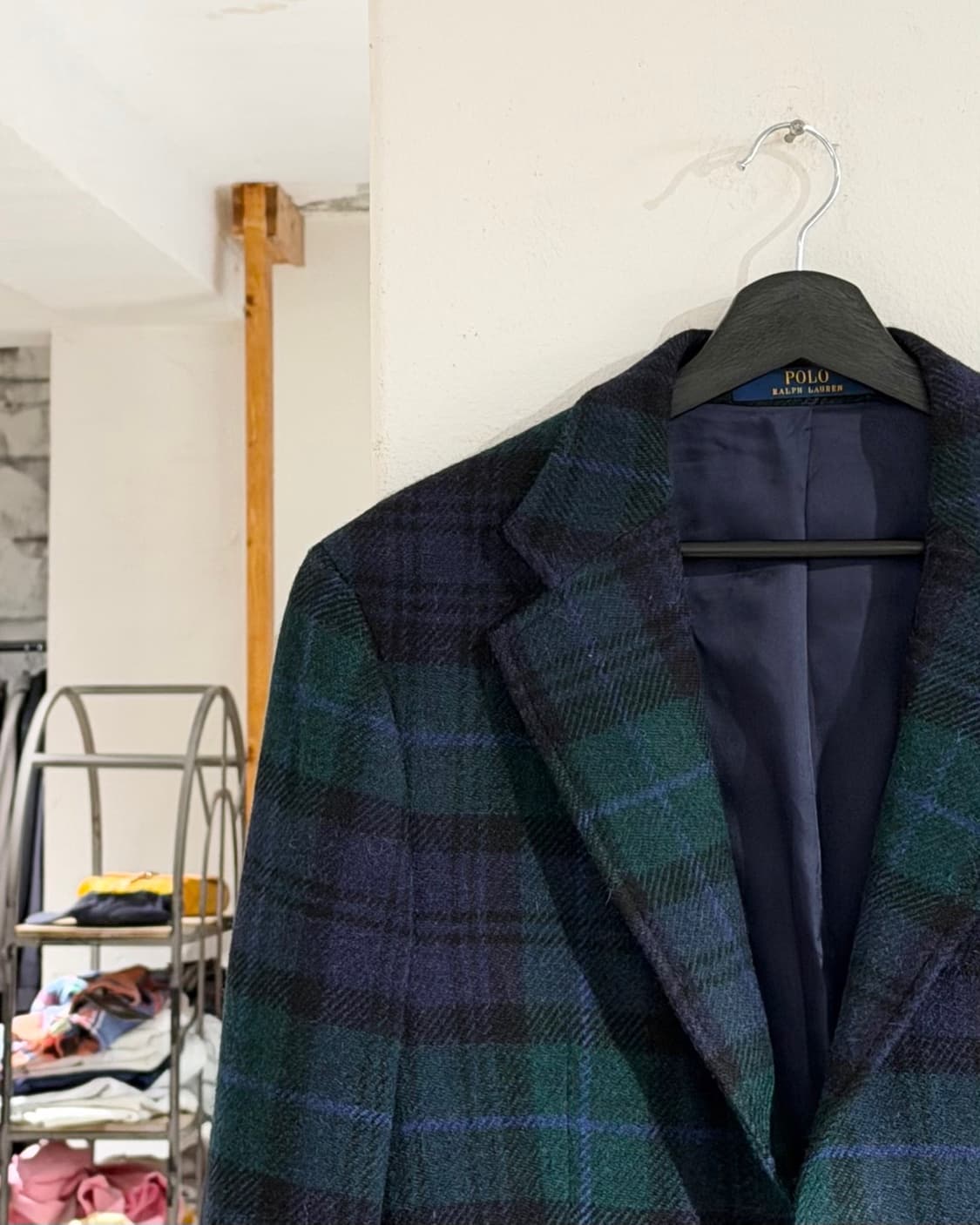 폴로 랄프로렌 그린 블랙와치 싱글 브레스티드 자켓 상품이미지2