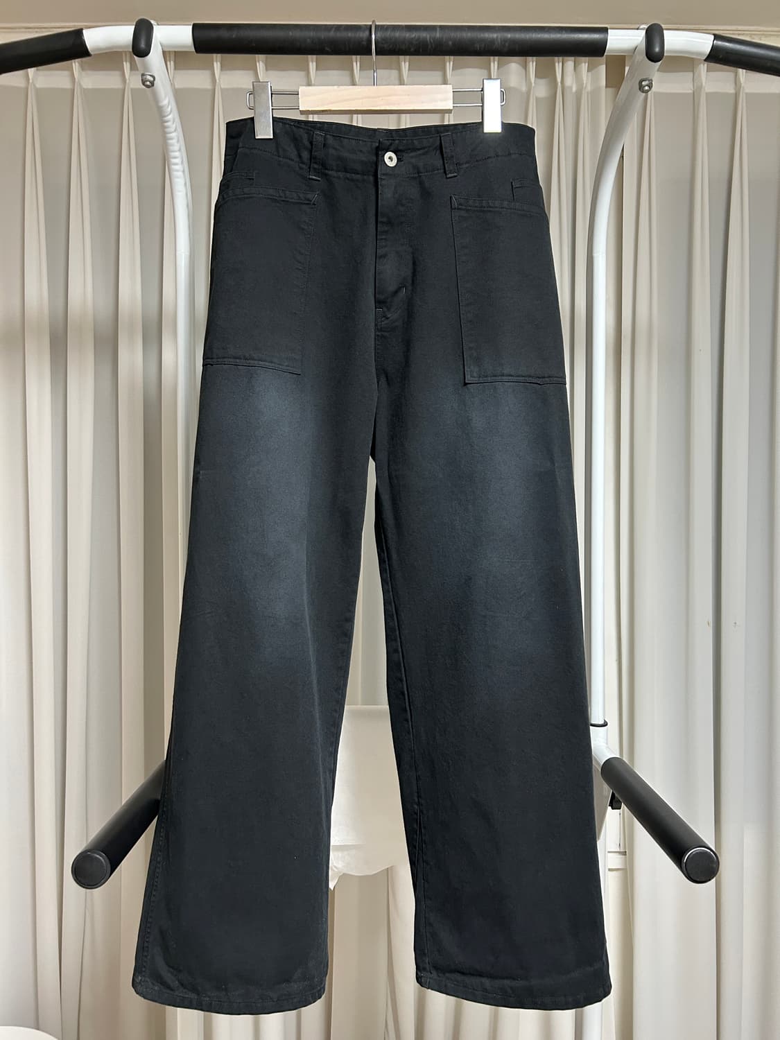 폴리테루 코튼 퍼티그 워시드 블랙 2 상품이미지2