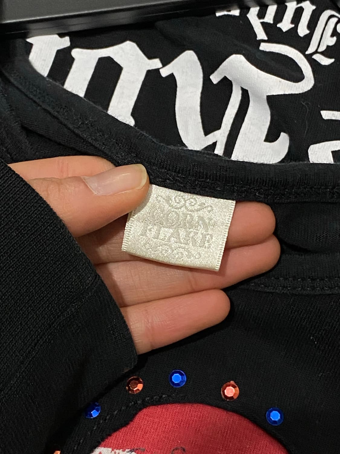 Corn flake 큐빅 디테일 락 롱슬리브 상품이미지7