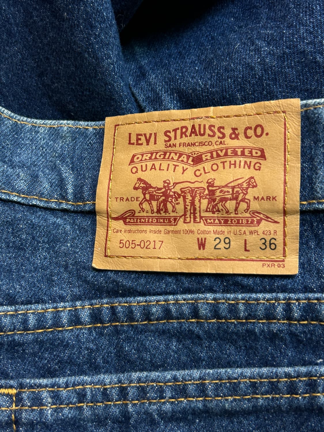 90s 리바이스 505-0217 데님 팬츠 (MADE IN USA) 상품이미지5