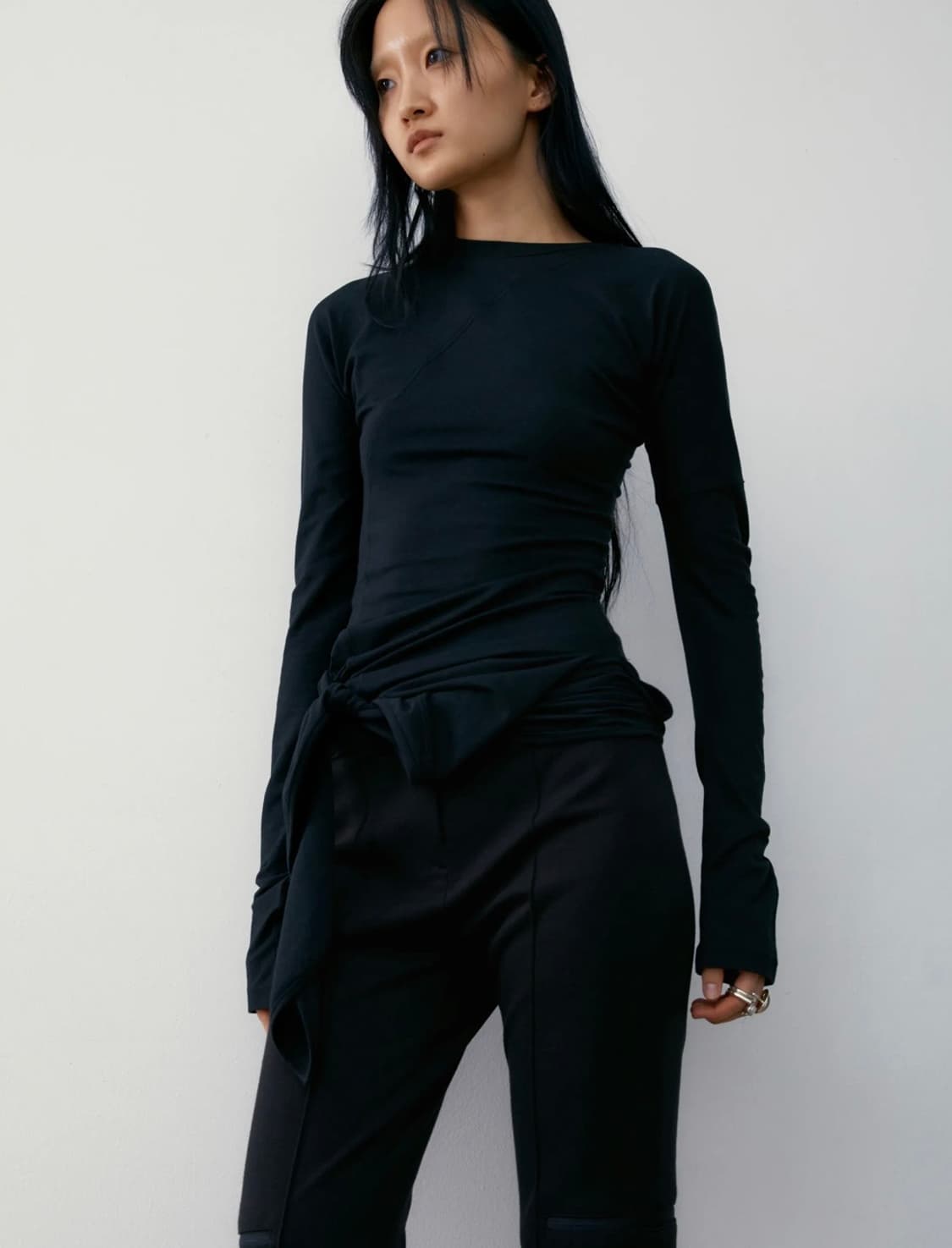 로우클래식 랩티셔츠 블랙 상품이미지1