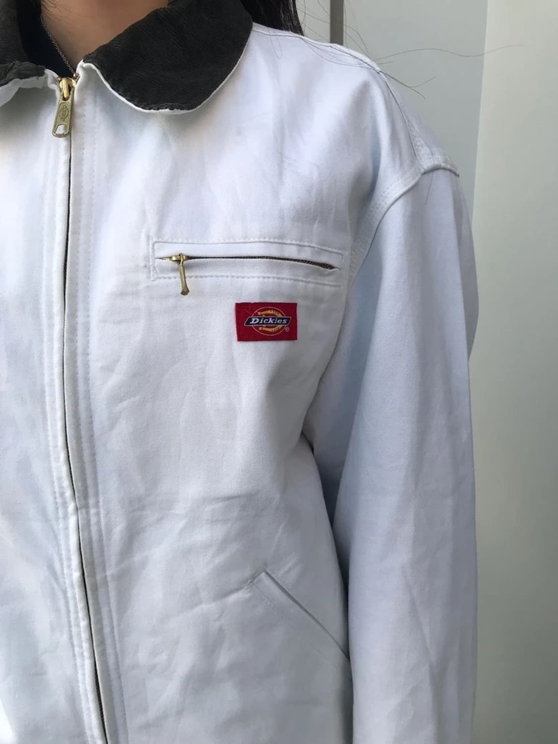 Dickies White Canvas Work Jacket 상품이미지3