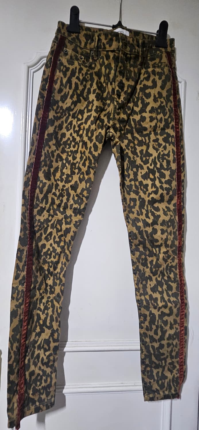 자라 레오파드패턴 스키니 데님 팬츠 상품이미지1