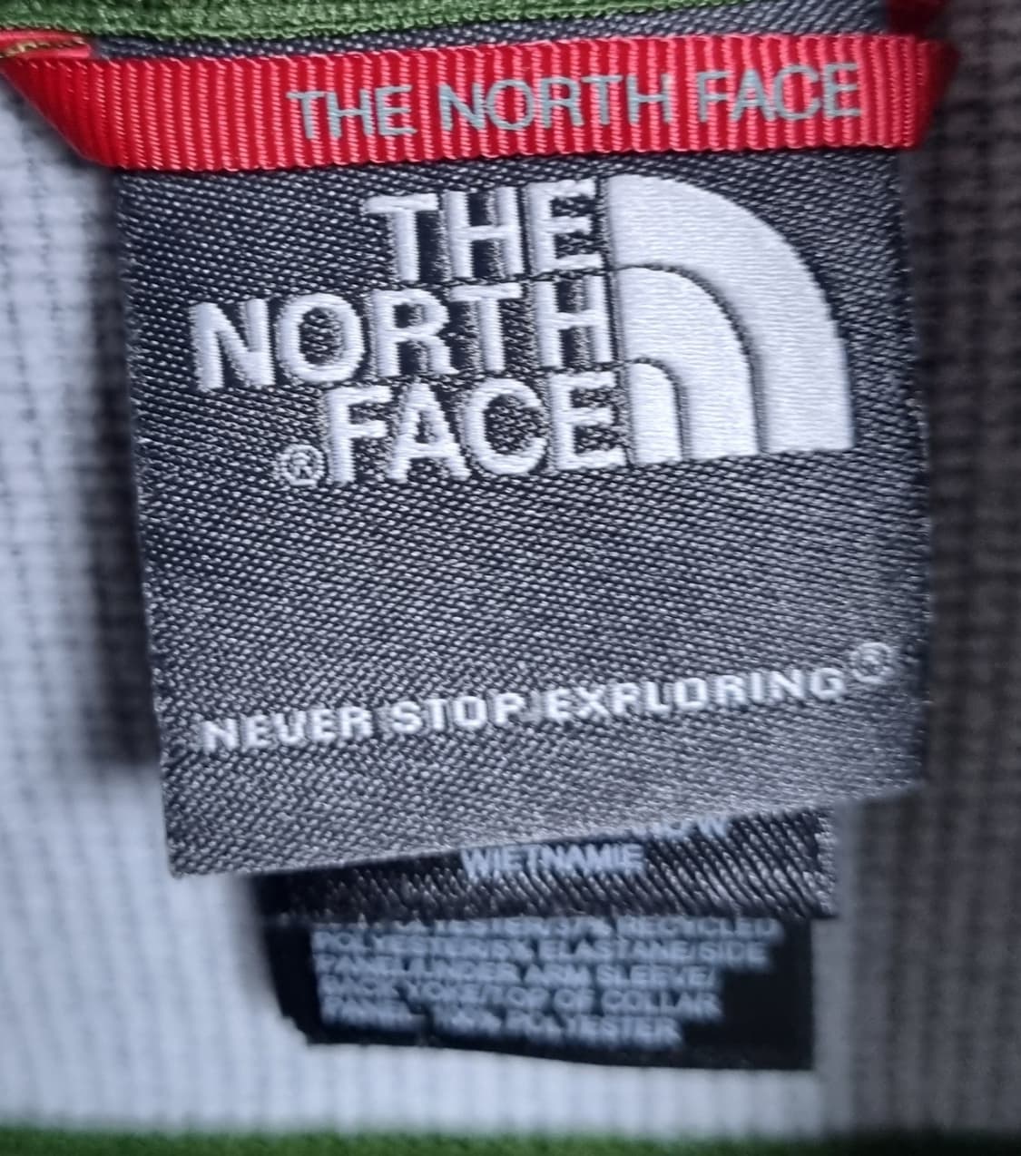 오버핏 M ) 노스페이스 카키+그레이 약기모 트레이닝 져지 트랙탑 상품이미지3