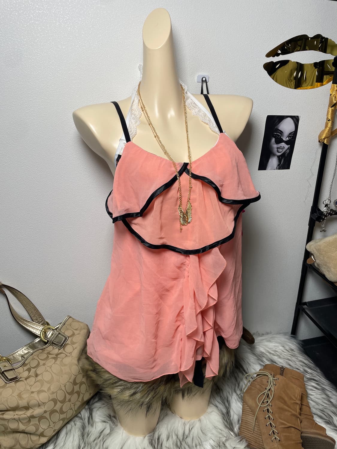 팬티지 새실 맥비 러플 블라우스  상품이미지2