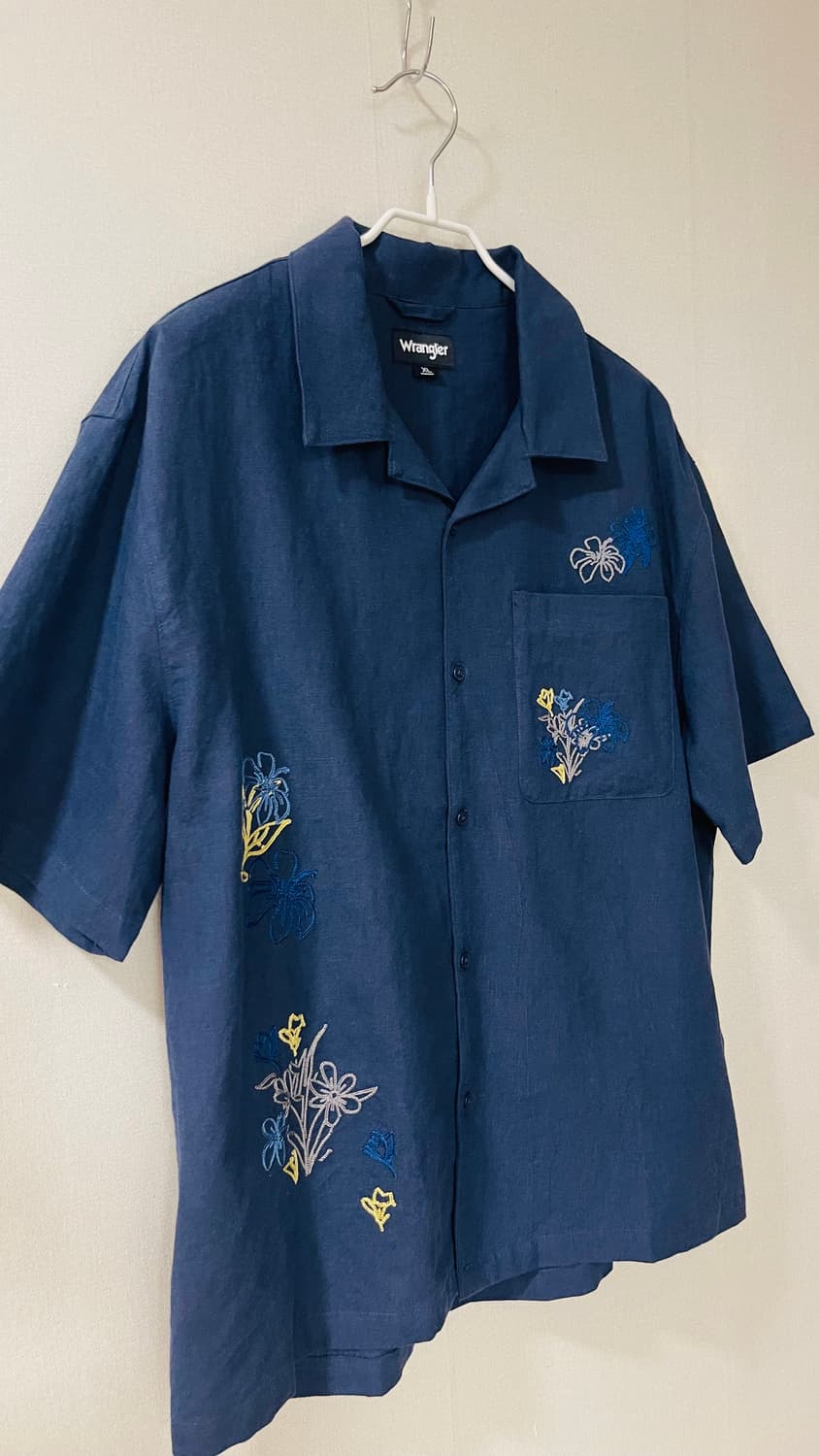 새상품) 랭글러 고퀄 손자수 린넨 셔츠 L, XL  정가 129,000원 상품이미지4