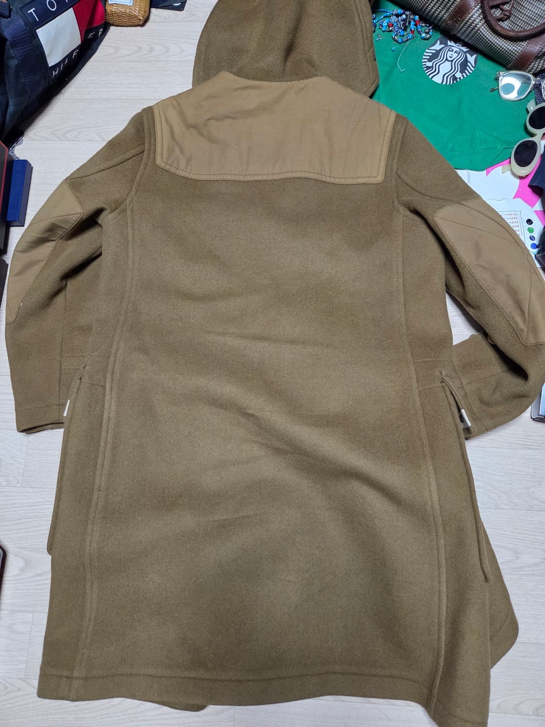 (3~4회 착용)BEAN POLE 패치 더플코트 떡볶이 코트 빈폴 상품이미지5