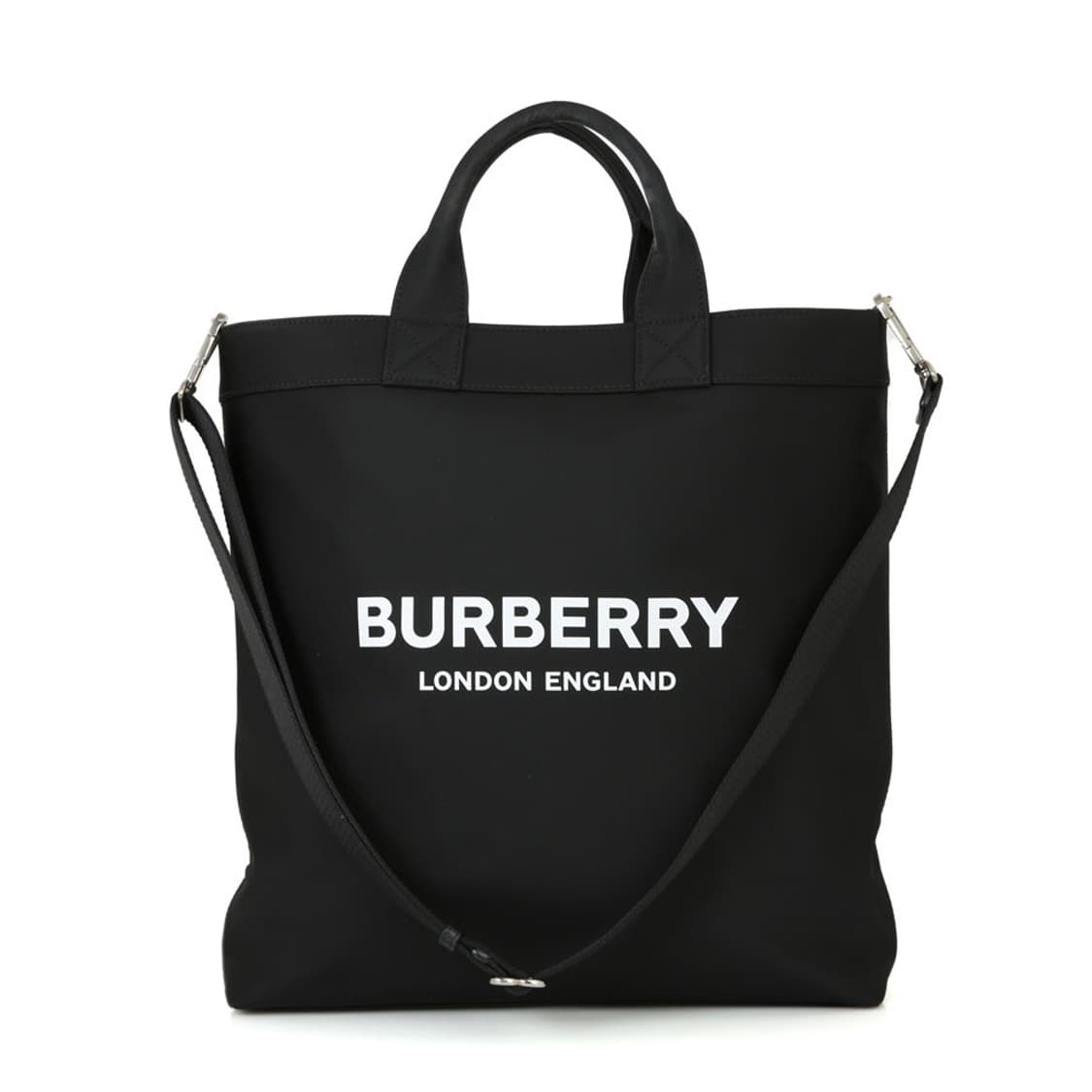 버버리 로고 프린트 나일론 토트백 8026233 블랙크로스 상품이미지1