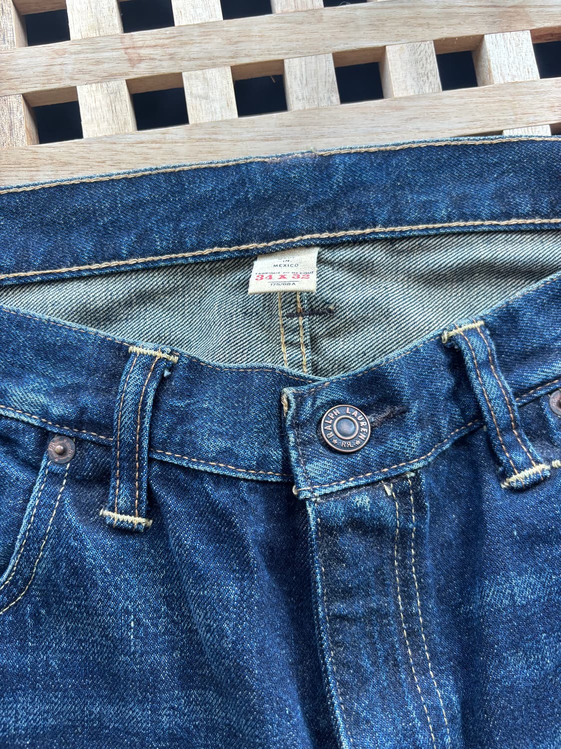 RRL 슬림 내로우 데님 진 34x32 상품이미지4