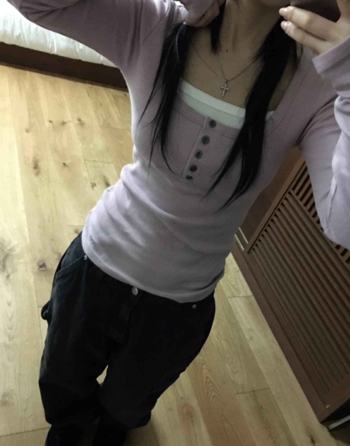 이즈이즈 터치 버튼 티_인디핑크 상품이미지4