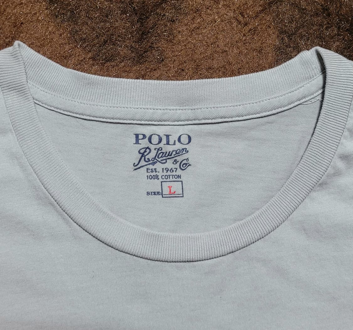 폴로 랄프로렌 남성용 연한 청그레이 반팔티(L) 상품이미지3