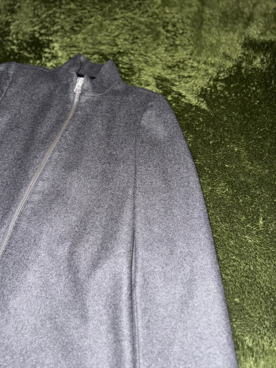 [38] MM6 메종 마르지엘라 투웨이 집업 울 코트 그레이 상품이미지5