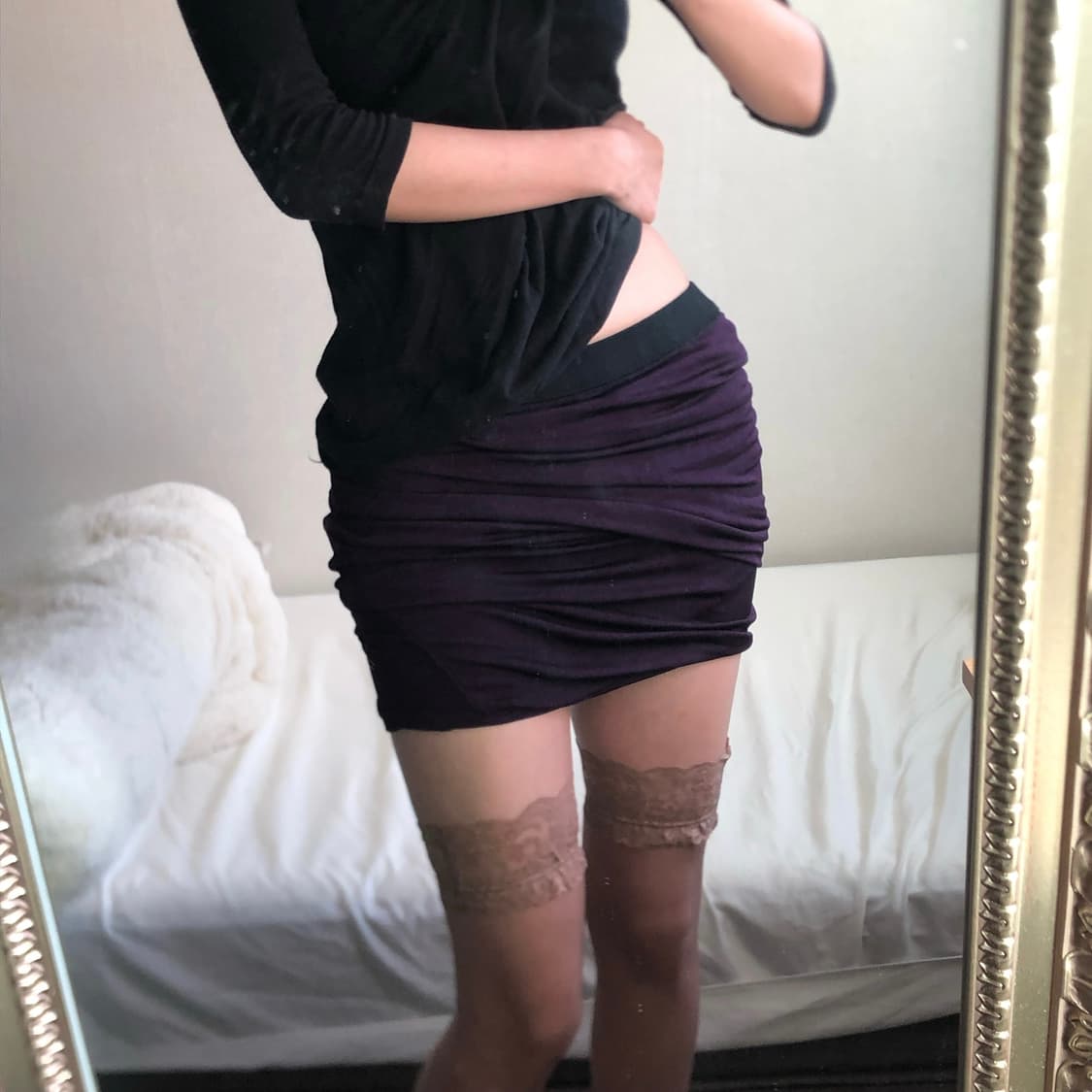 Alexander Wang 알렉산더왕 퍼플 드레이프 스커트 상품이미지4