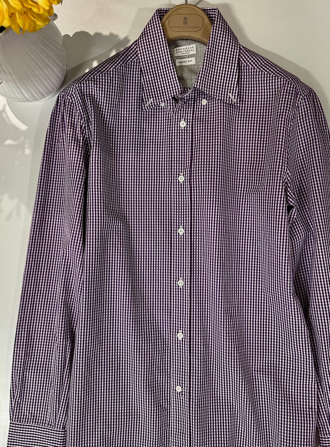 브루넬로 쿠치넬리 퍼플 코튼 셔츠 상품이미지1