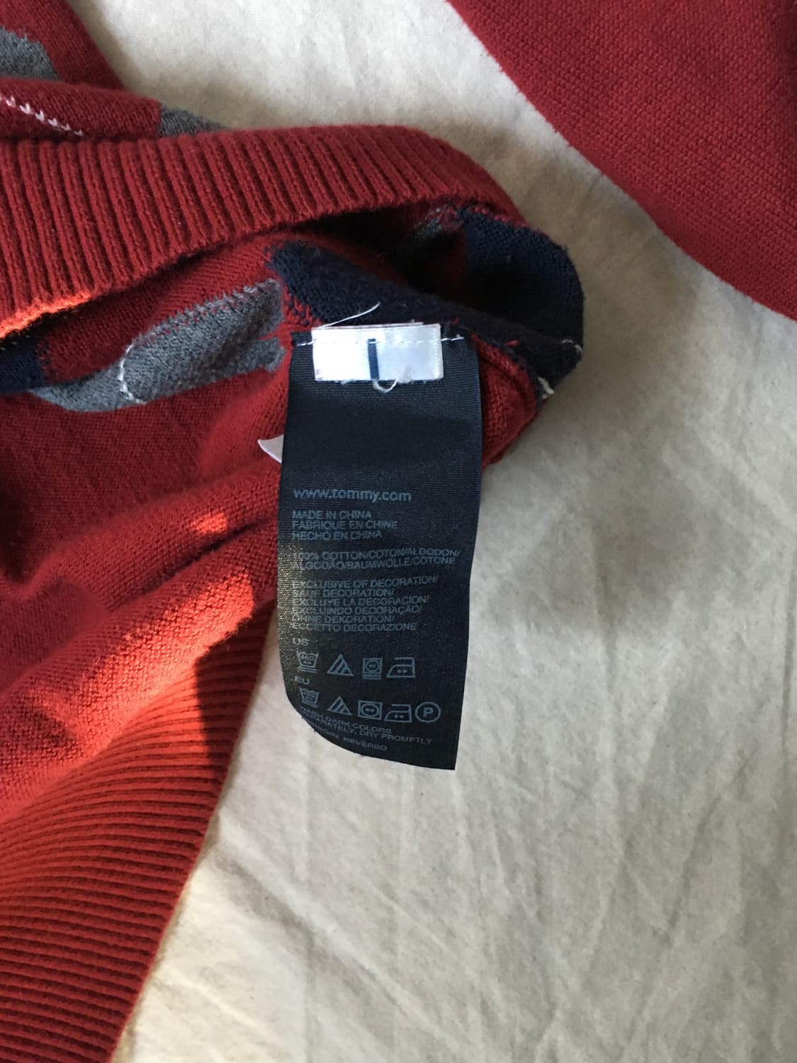 타미힐피거 아가일패턴 니트 상품이미지5