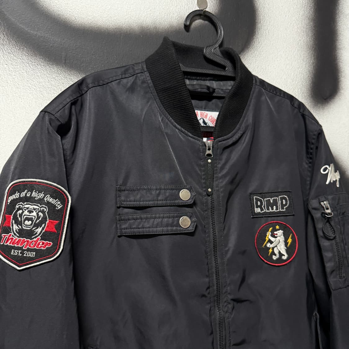 VTG 빈티지 멀티 패치 , 프린팅 봄버 자켓 상품이미지3