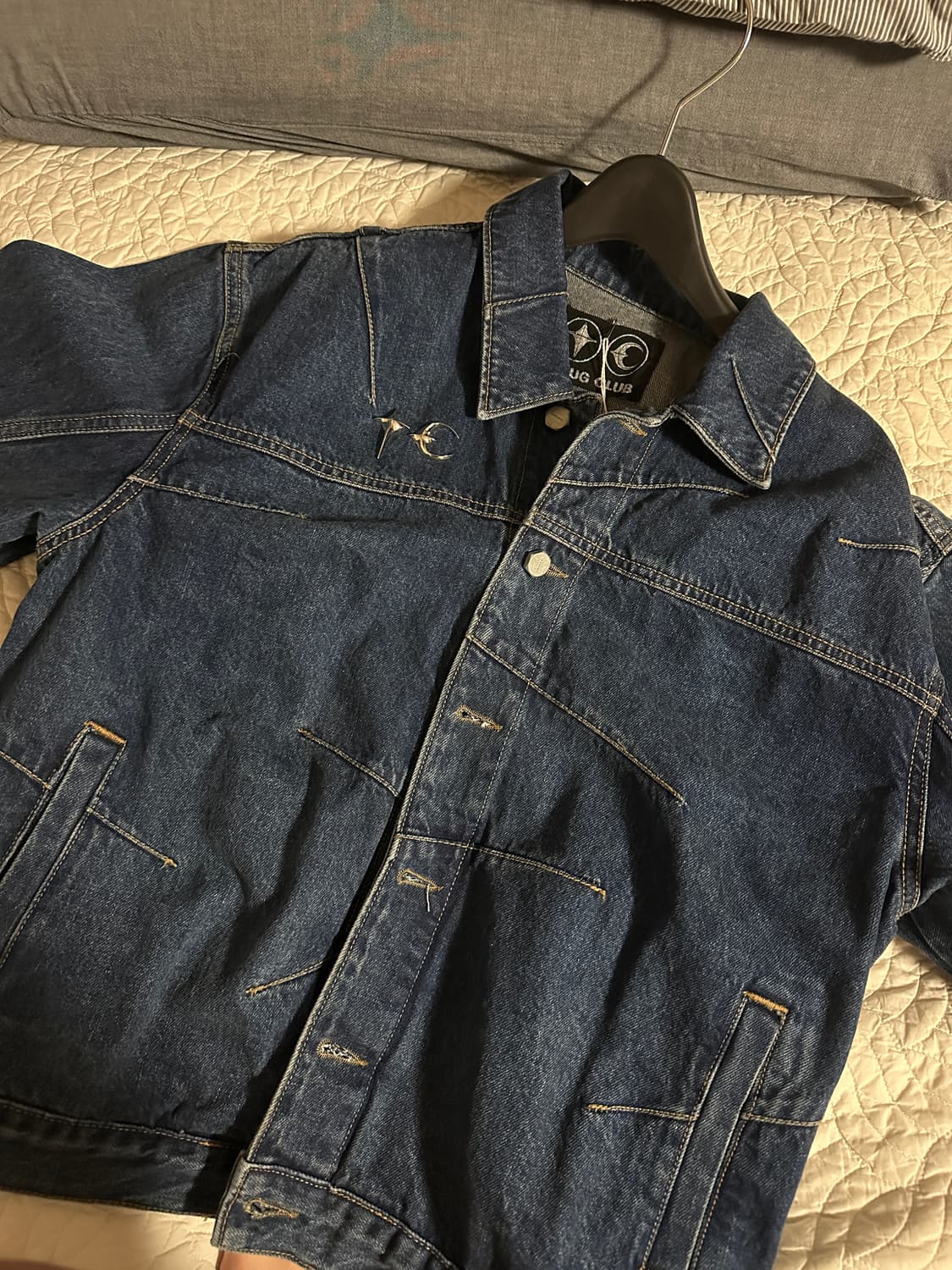 TC Pin Denim Jacket 떠그클럽 청자켓 새상품 상품이미지2