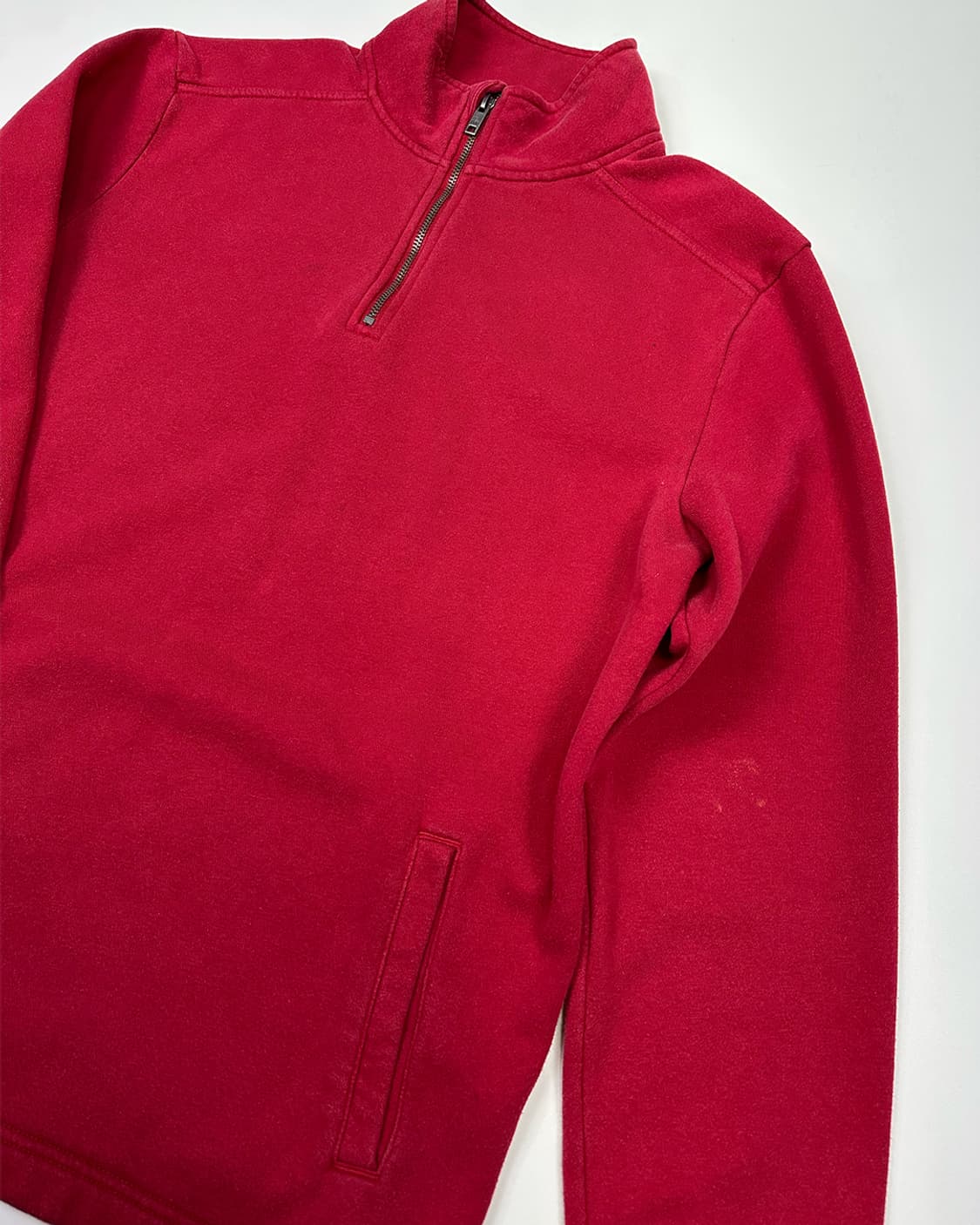 갭 반집업 기모 맨투맨 레드 상품이미지3