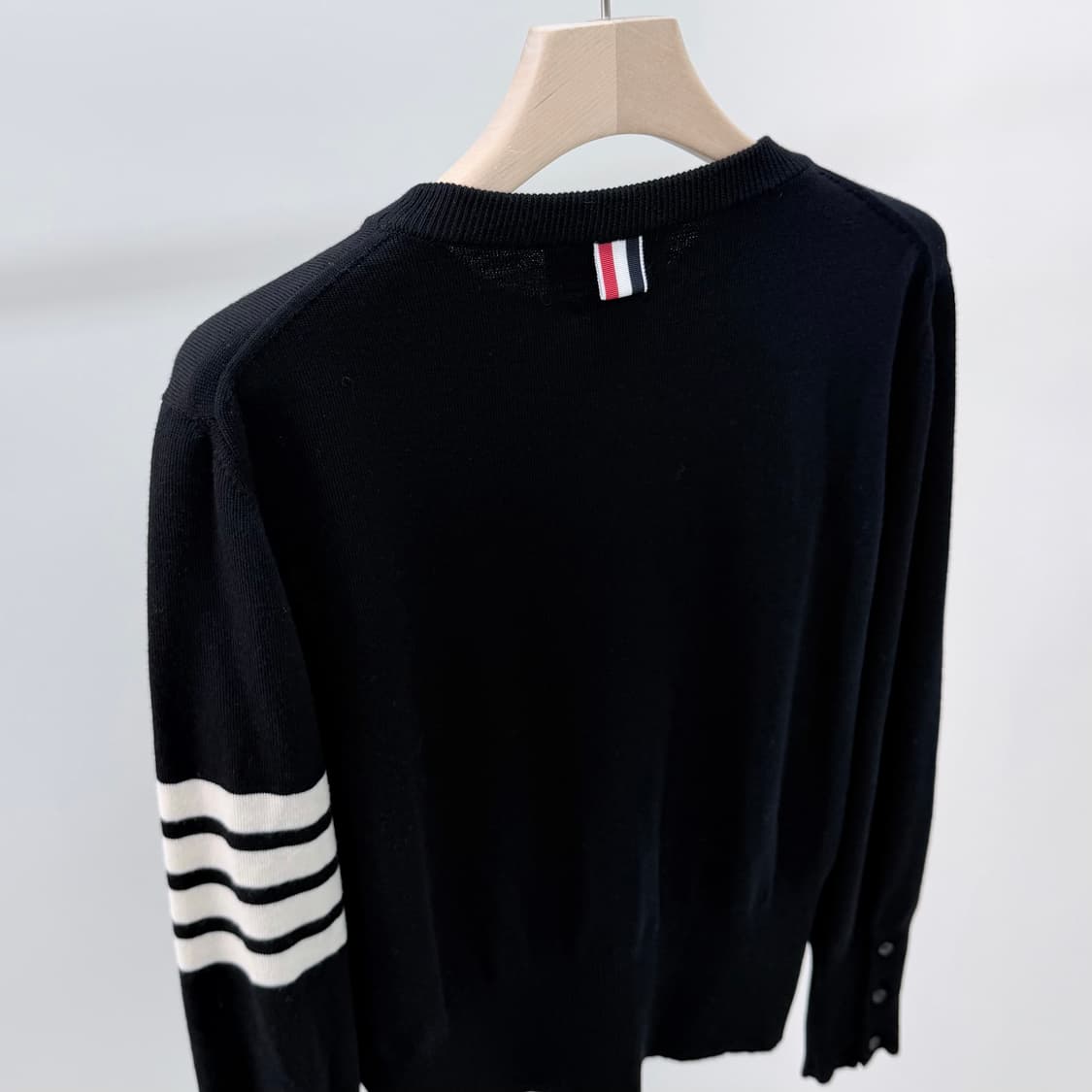 [미사용/2] 톰브라운 사선완장 인타르시아 아이콘 울 니트 블랙 상품이미지6