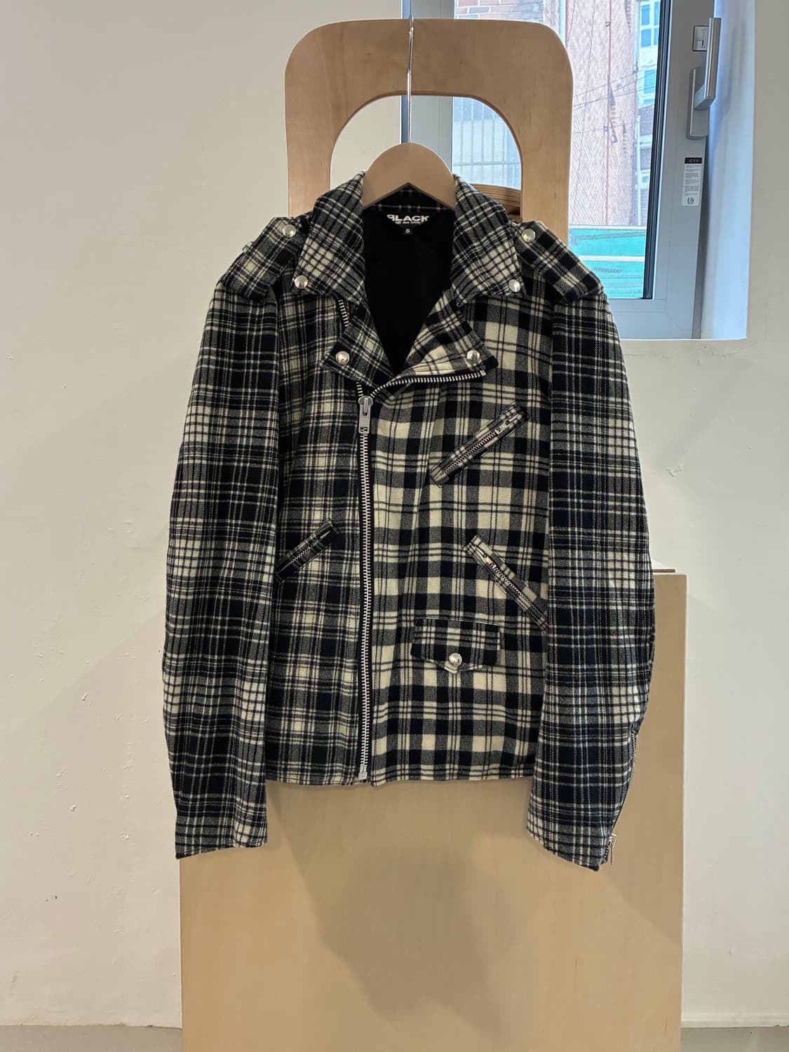 꼼데가르송 블랙 라이더 자켓 상품이미지1