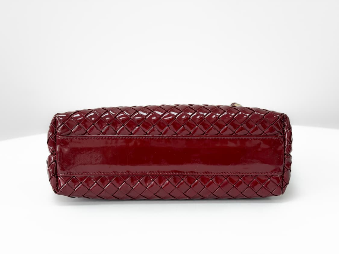 보테가베네타 빈티지 인트레치아토 페이턴트 탑 핸들 상품이미지6