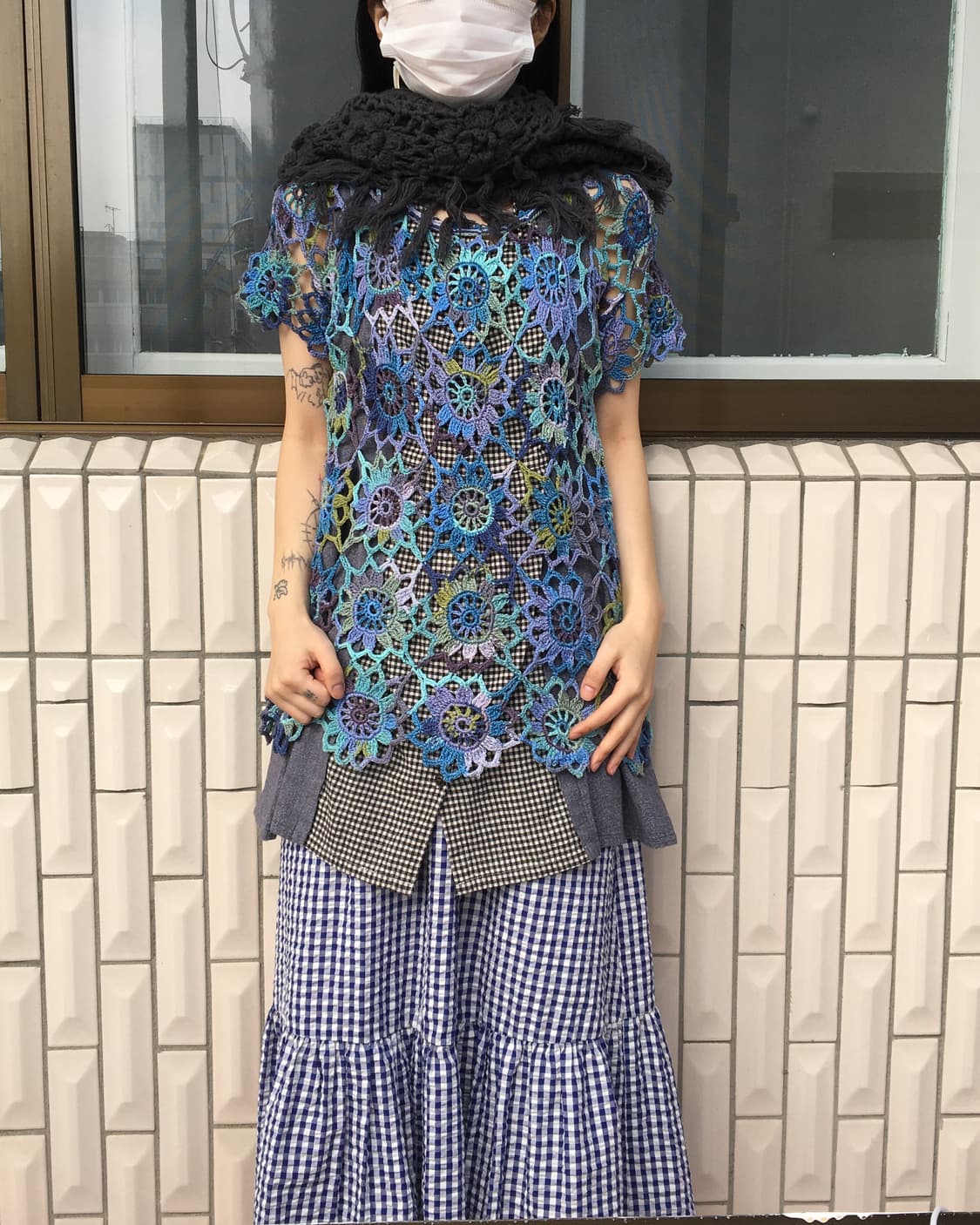  fringe net cape 상품이미지5