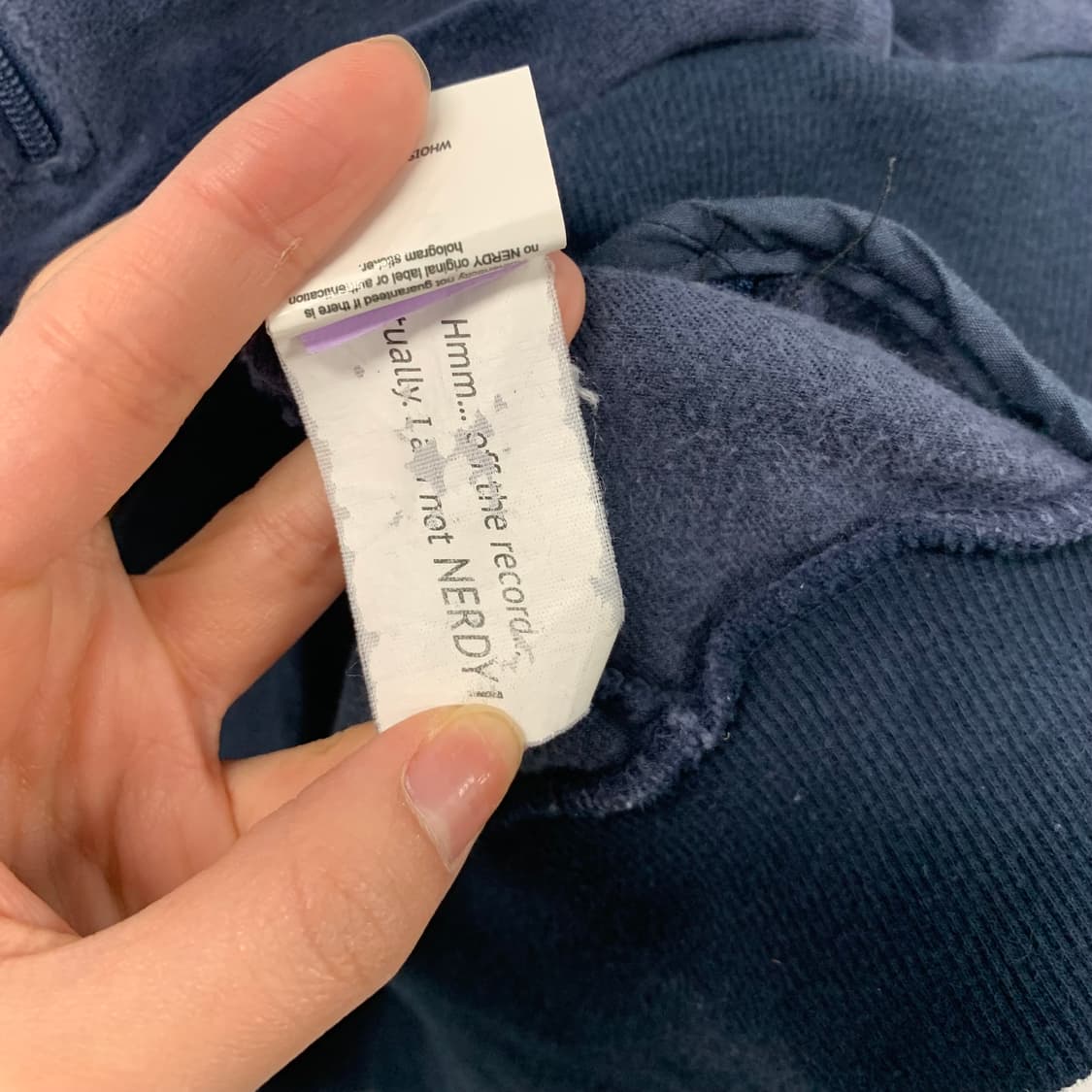 널디 네이비 벨루어 벨벳 져지 상품이미지6