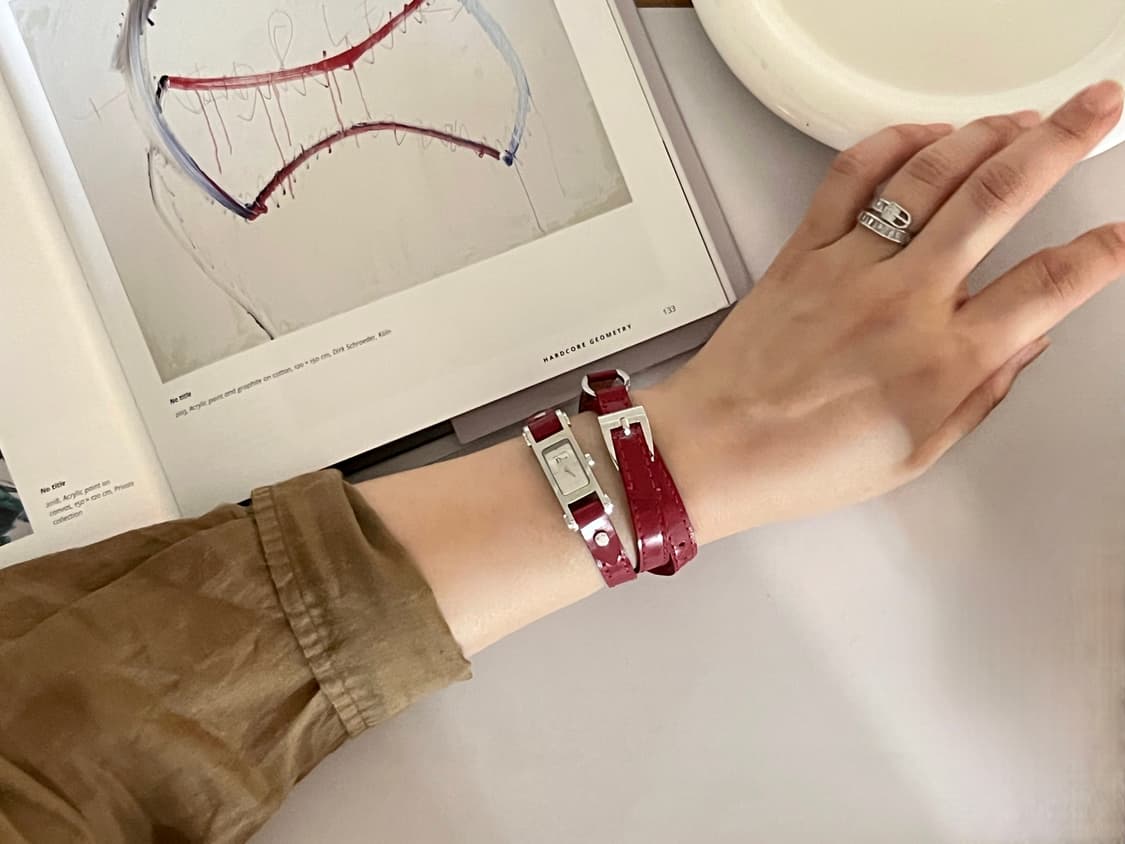 Christian Dior 실버 다이얼 렉탱글 디올 시계 상품이미지9