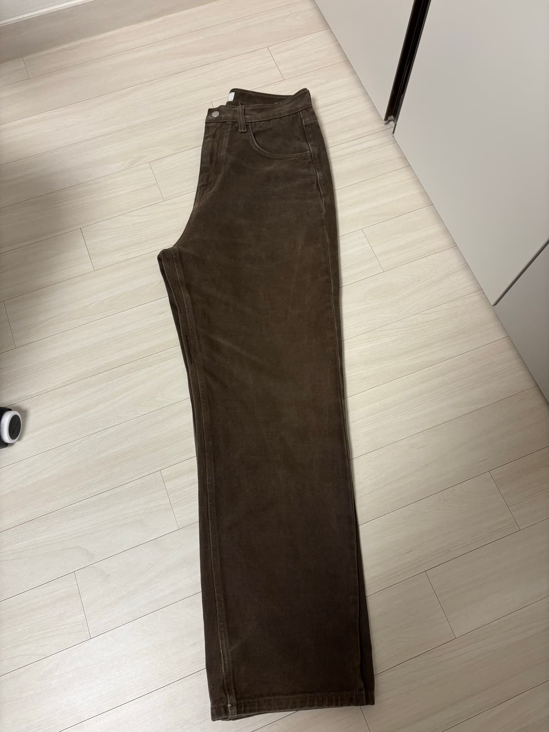 마이라이브러리 가먼트 다이드 브러쉬드 팬츠 브라운 S 상품이미지4