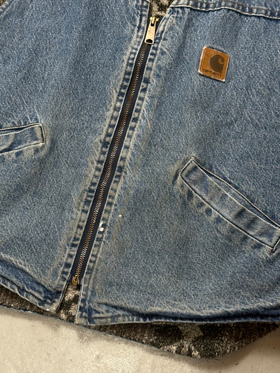 90's OG 칼하트 VP198 아즈텍 베스트 칼하트 데님 상품이미지7
