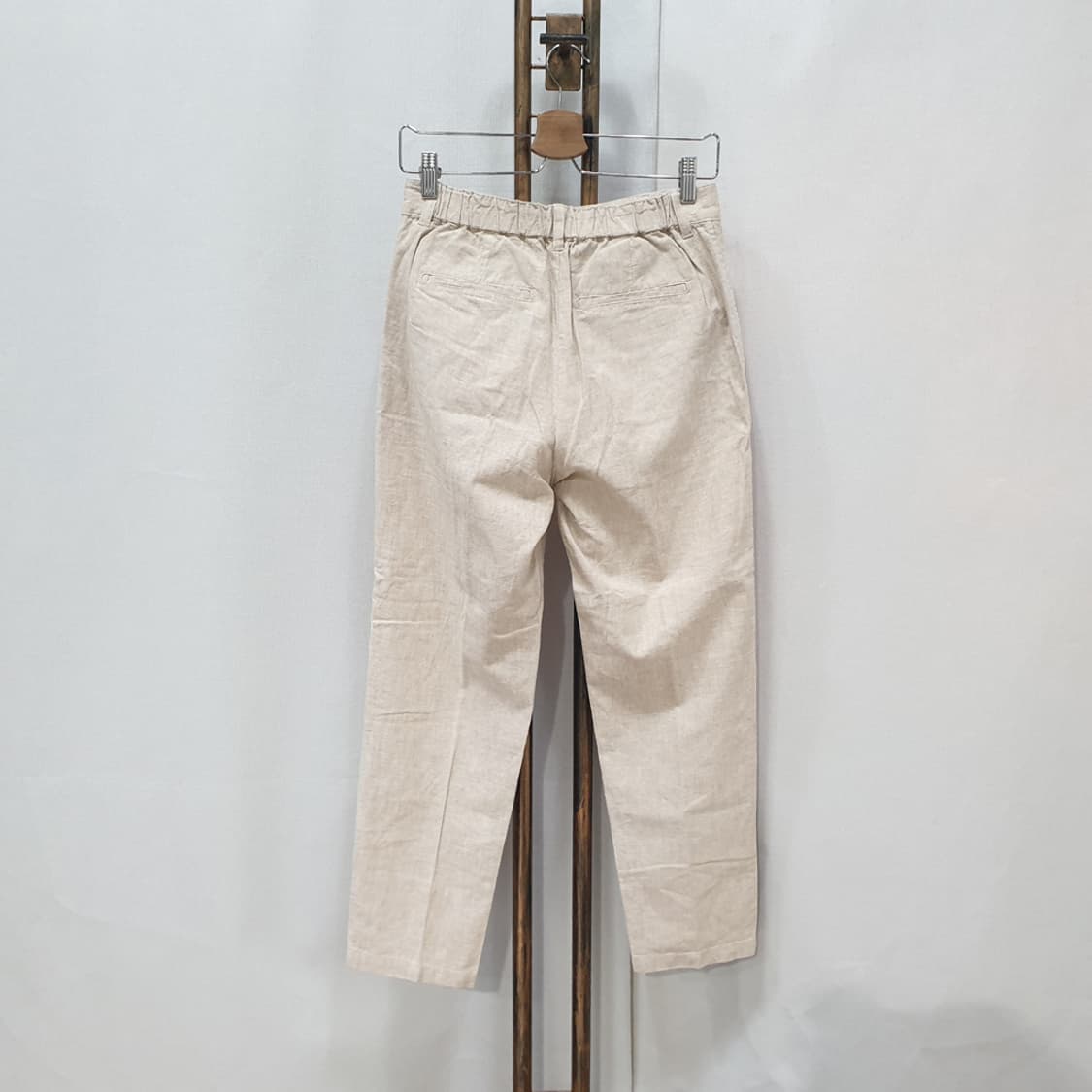유니클로 우먼 밴딩 린넨 바지 M (26~27) 상품이미지3