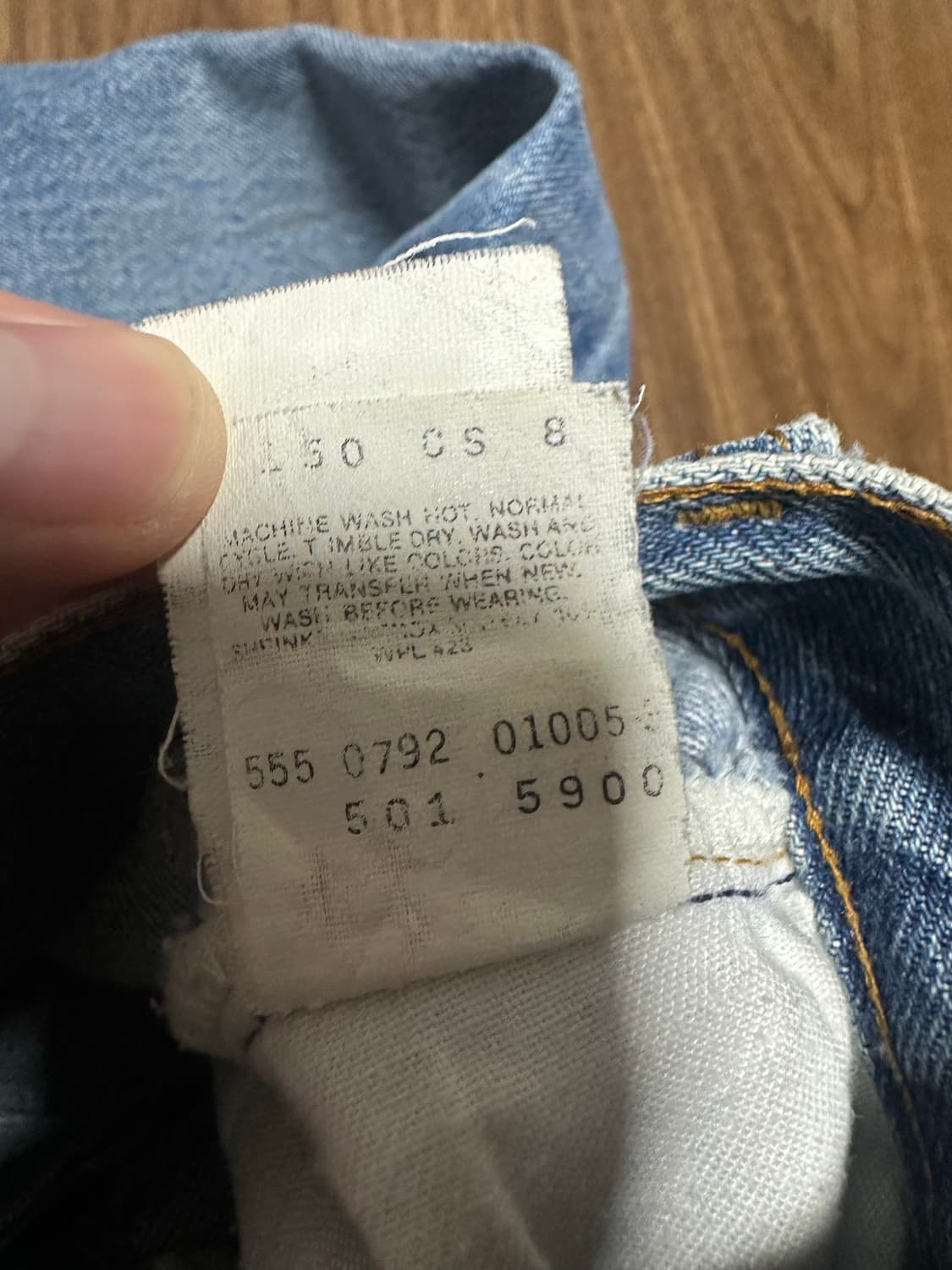 90s 미제 빈티지 리바이스 501 555 발렌시아제 상품이미지7