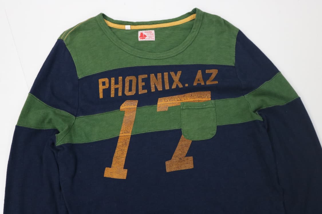 MARINE STYLE 빈티지 피닉스 넘버링 블록 긴팔 티셔츠 (M) 상품이미지3