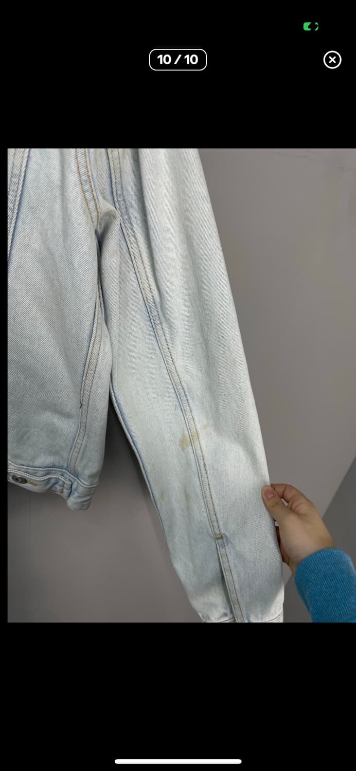 오프화이트 백 디아그 프린팅 데님자켓 A2865 상품이미지10