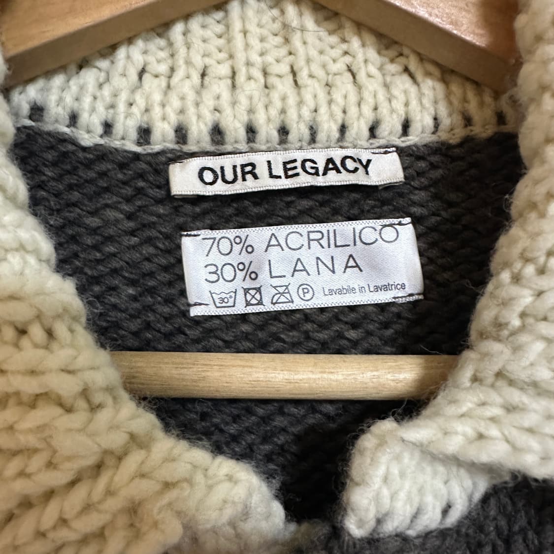 아워레가시 OUR LEGACY 빅피케 럭비 스트라이프니트 46사이즈 상품이미지3