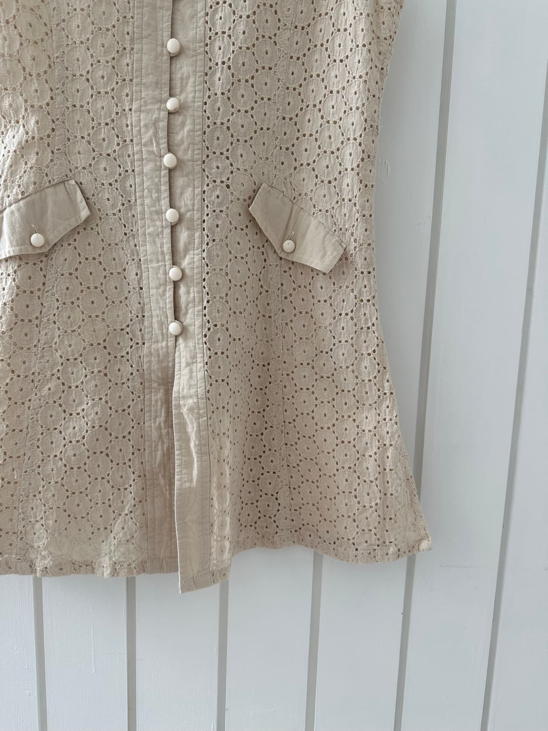 Ivory punching vest dress 상품이미지4