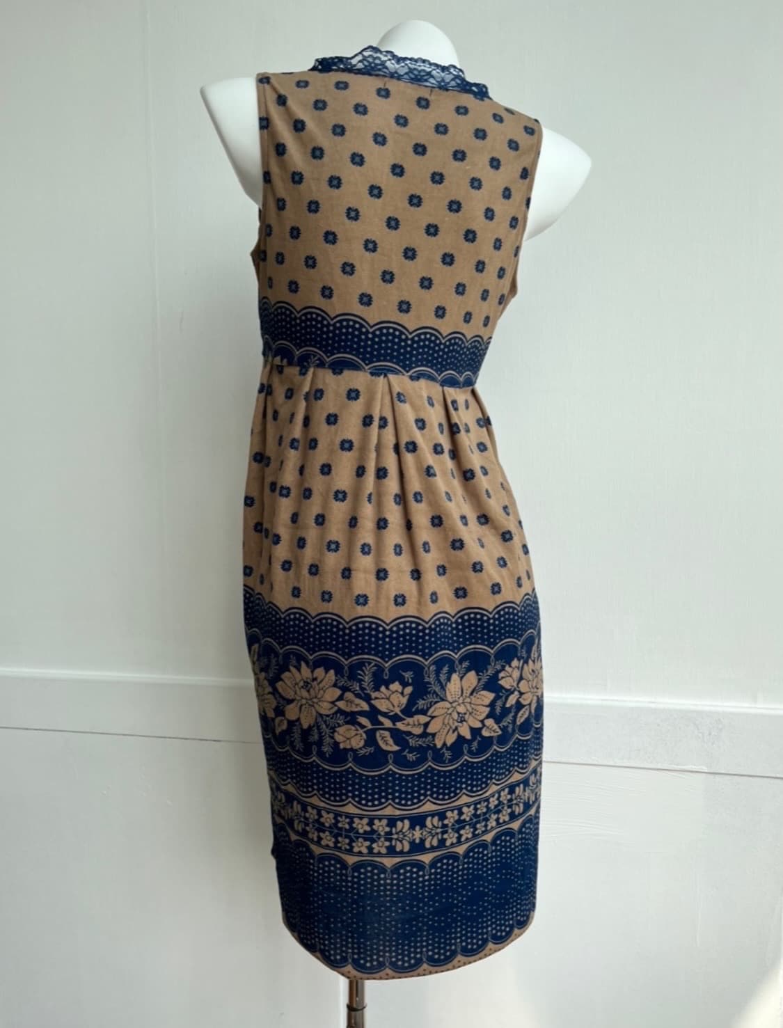 CHOU CHOU 벨벳 페이즐리 원피스 상품이미지5