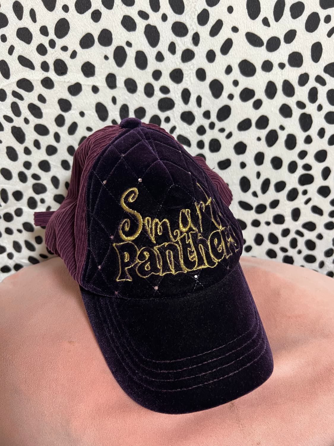 벨벳 퍼플 빈티지 와투케 2000s 갸루 캡 모자  상품이미지1