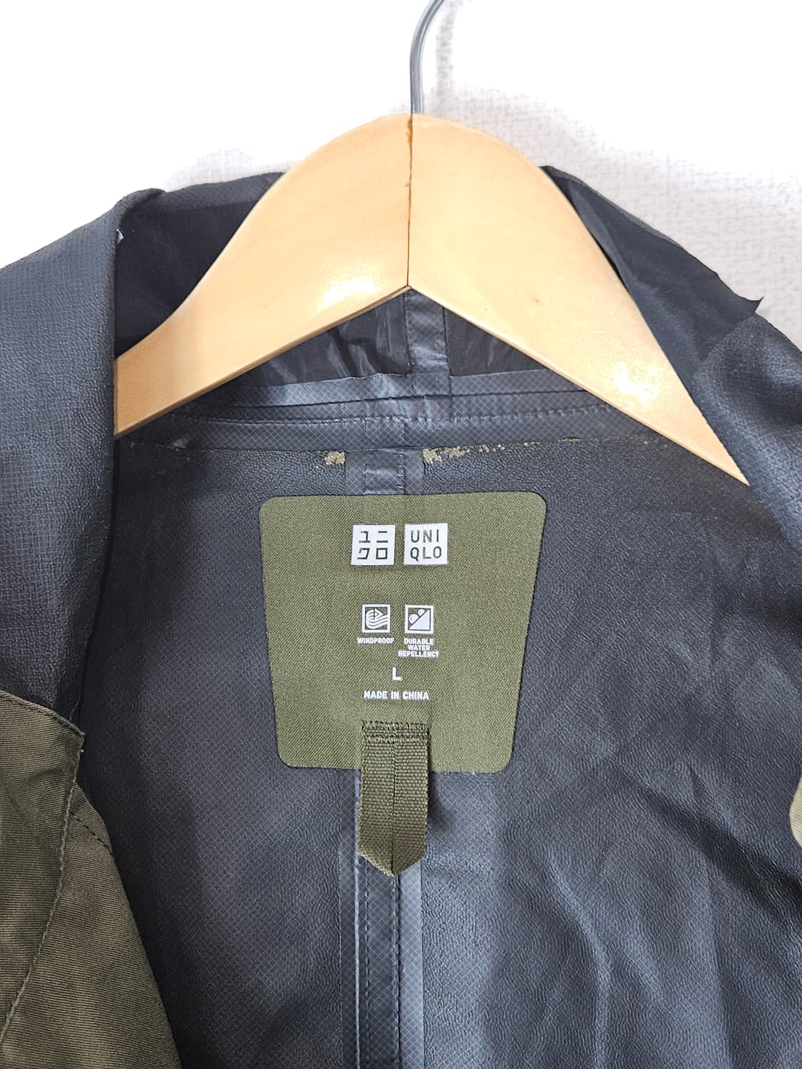 유니클로 블록테크 피쉬테일 M65 올리브카키 롱자켓 L 상품이미지3