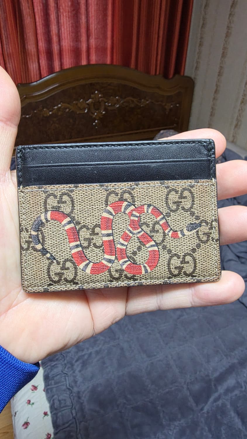 (정품) 구찌 킹스네이크(뱀) GG 수프림 반지갑/개인/팝니다. 상품이미지2