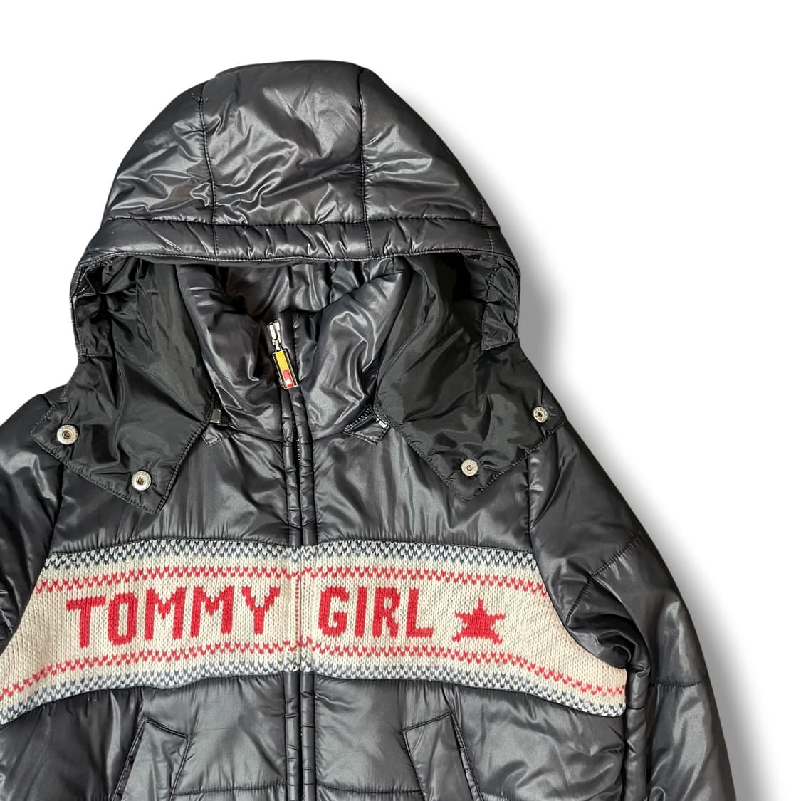 타미걸 Y2K 니트로고 푸퍼 자켓 M 상품이미지3