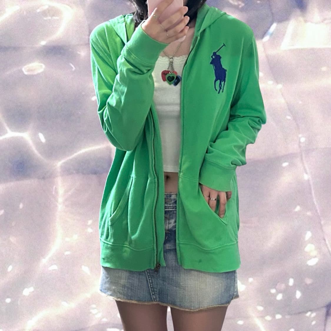 폴로 랄프로렌 빅포니 치프키프 후드집업 그린 M  상품이미지2