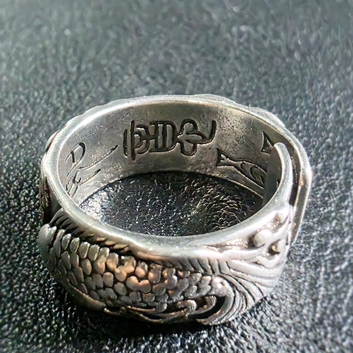 Koi 백동 남자 엔틱 빈티지 명품 재물운 금전운 잉어 반지 상품이미지4