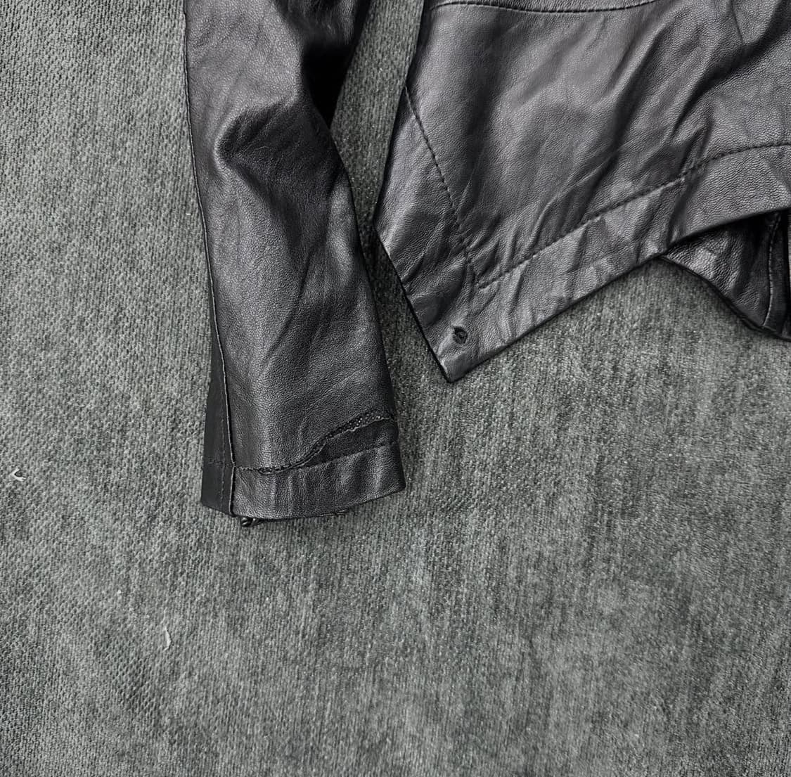 Asymmetry laceup leather jacket 가죽자켓 상품이미지5