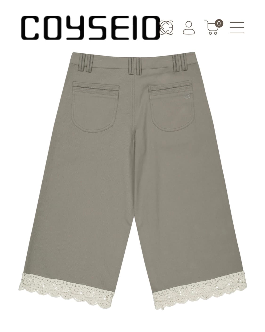코이세이오 니트 레이스 팬츠 (애쉬그레이) 상품이미지2