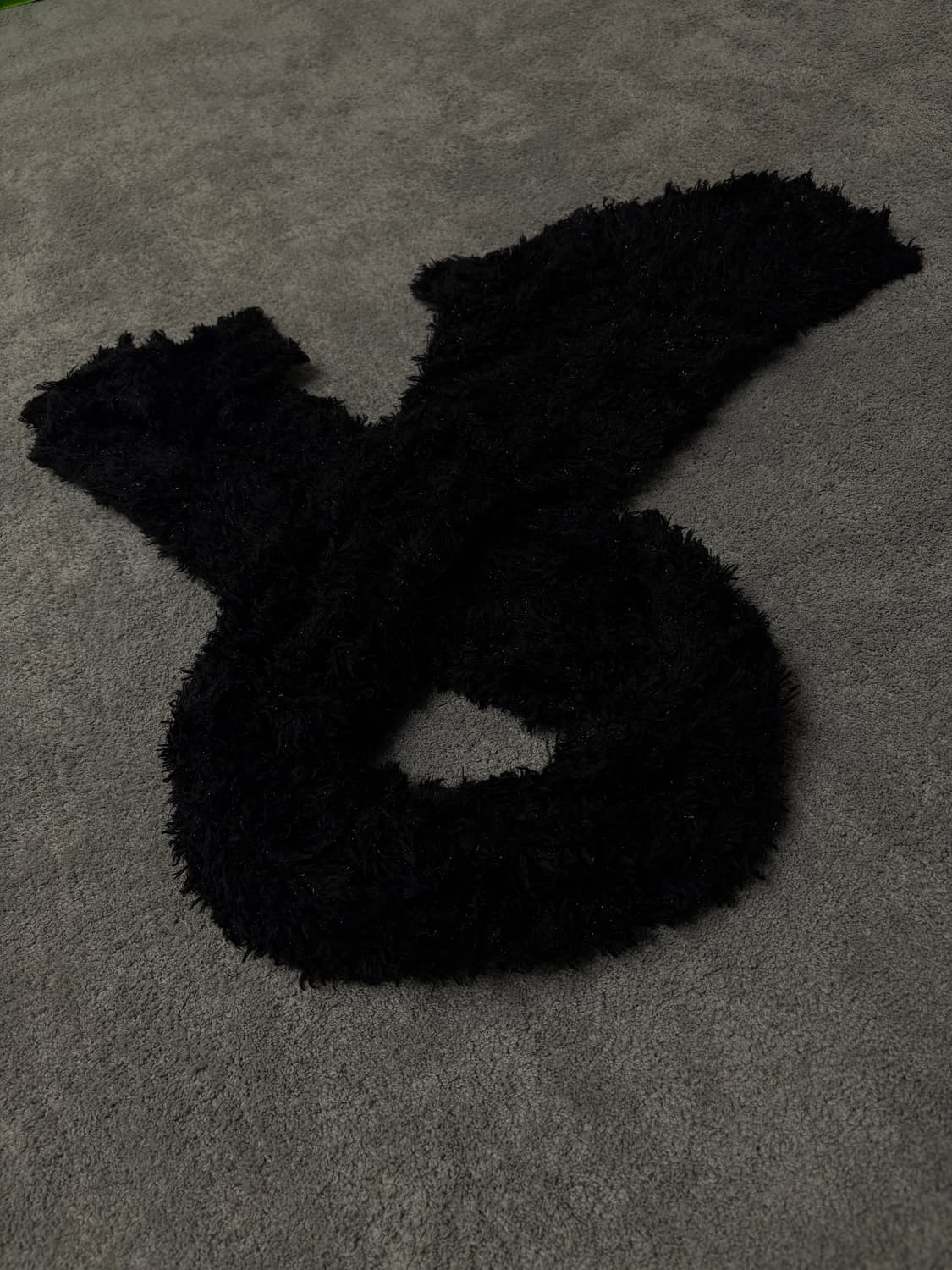 Vintage v-kei punk mood black Fur scarf 상품이미지3
