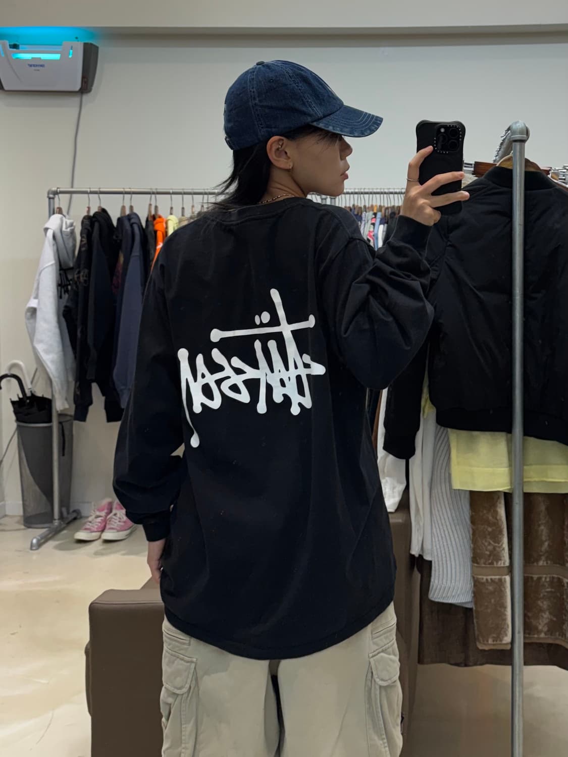 스투시 스탁로고 롱슬리브 상품이미지5