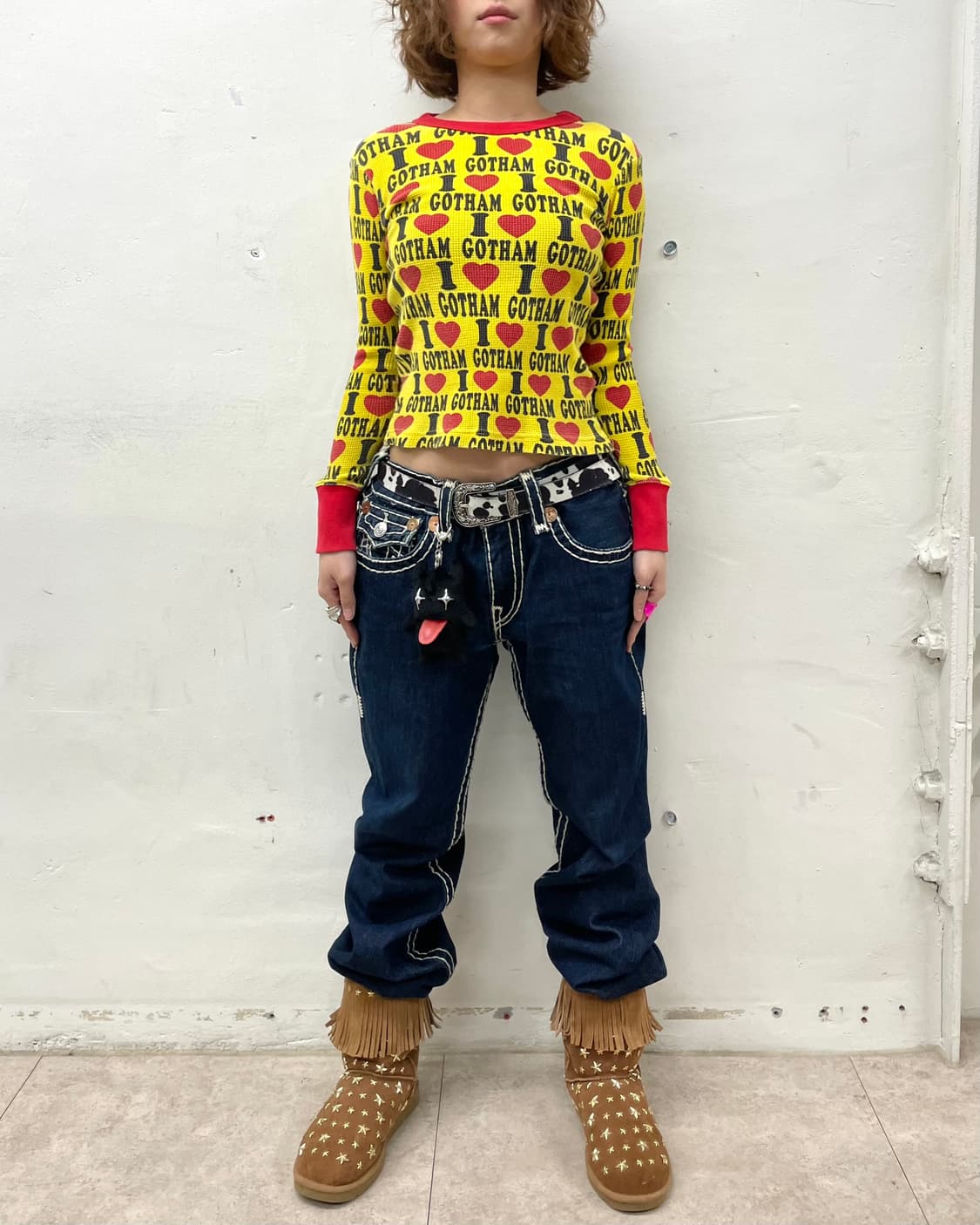 I love GOTHAM Waffle Long Sleeve  상품이미지4